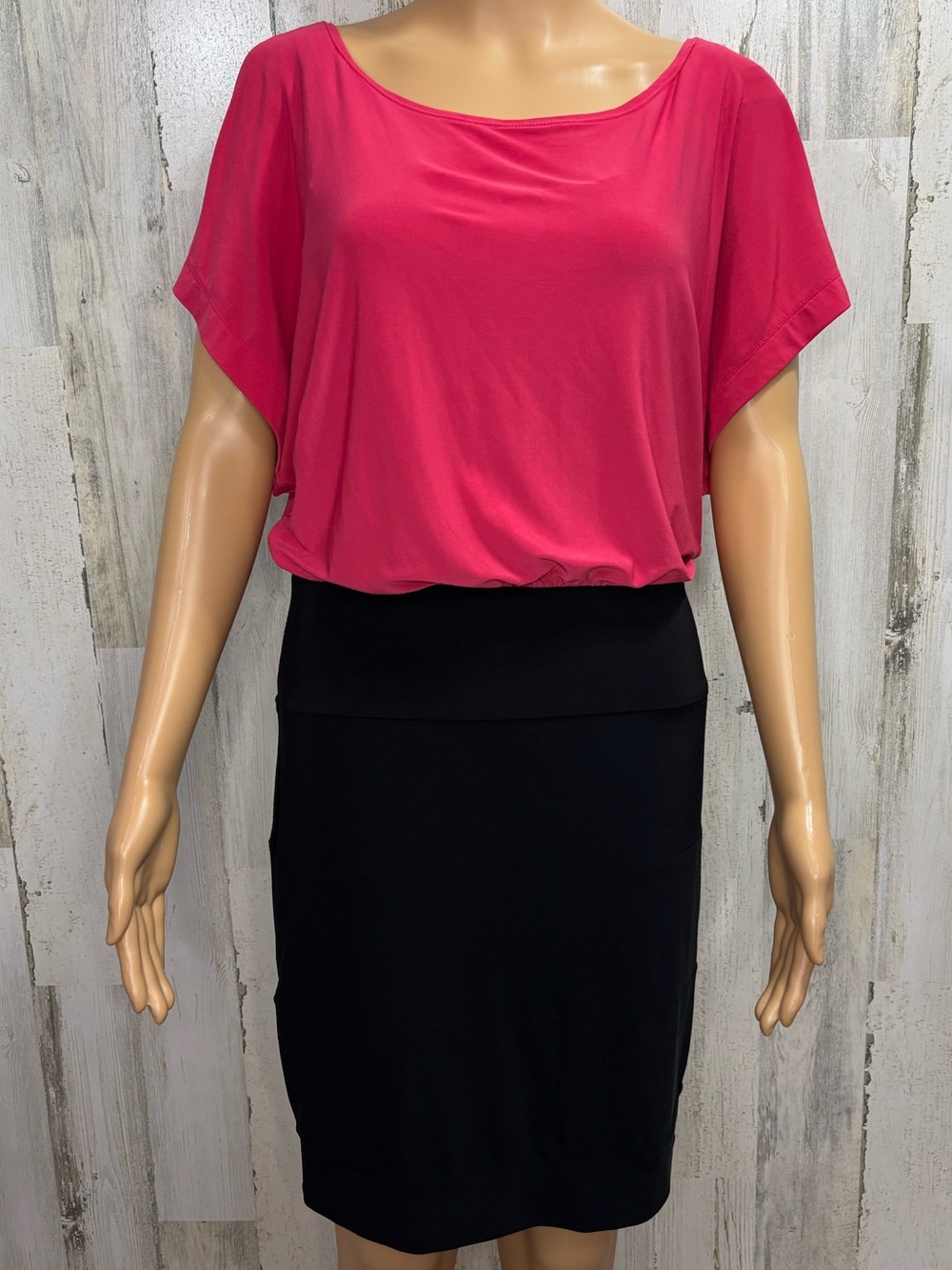 Bisou Bisou Pink Blouson Top Bandage Skirt Dress
